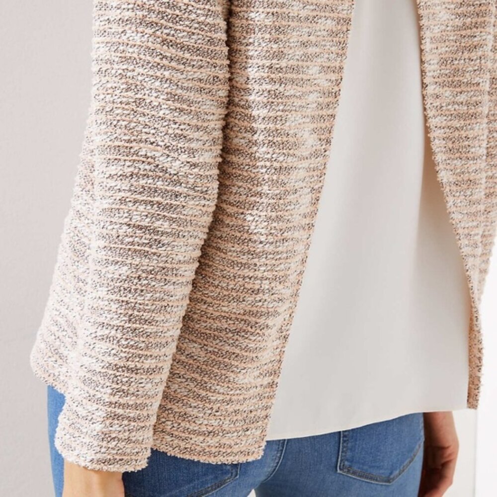 Loft Boucle Split Back Mixed Media Top - image 5